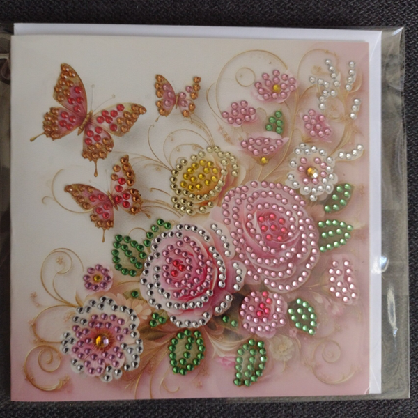 Dubbele Wenskaart + envelop (handgemaakt)