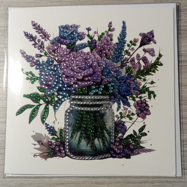 Dubbele Wenskaart + envelop (handgemaakt)