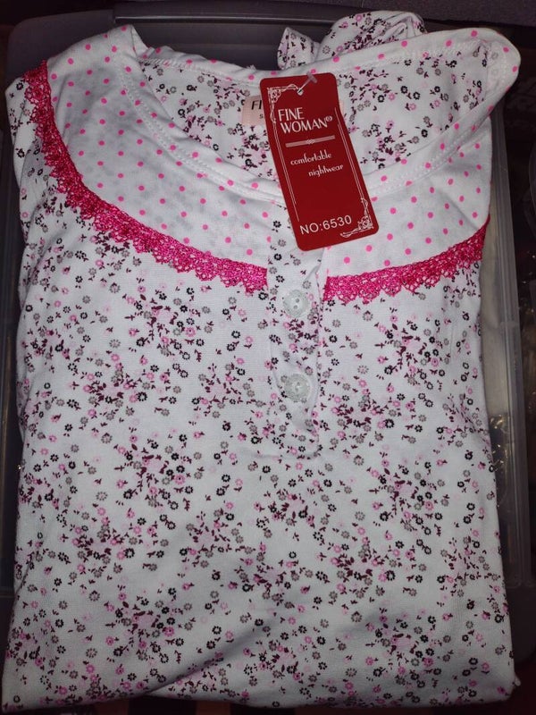 Fine Woman Dames nachthemd 6530 bloemen print