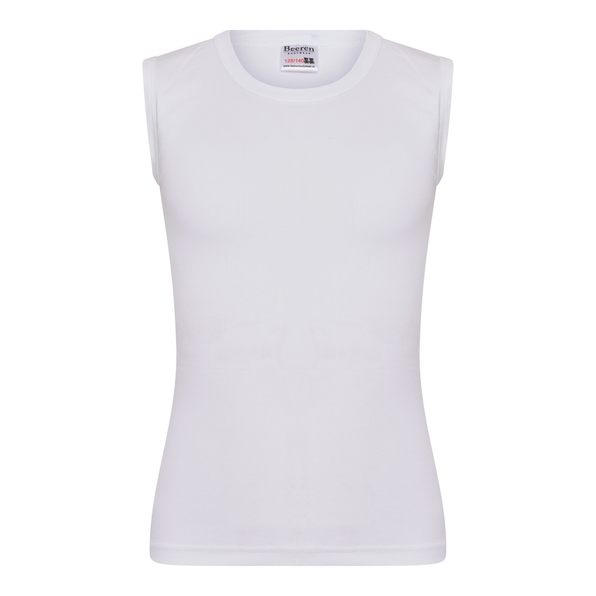 Beeren Bodywear Jongens mouwloos shirt Young, wit, zwart