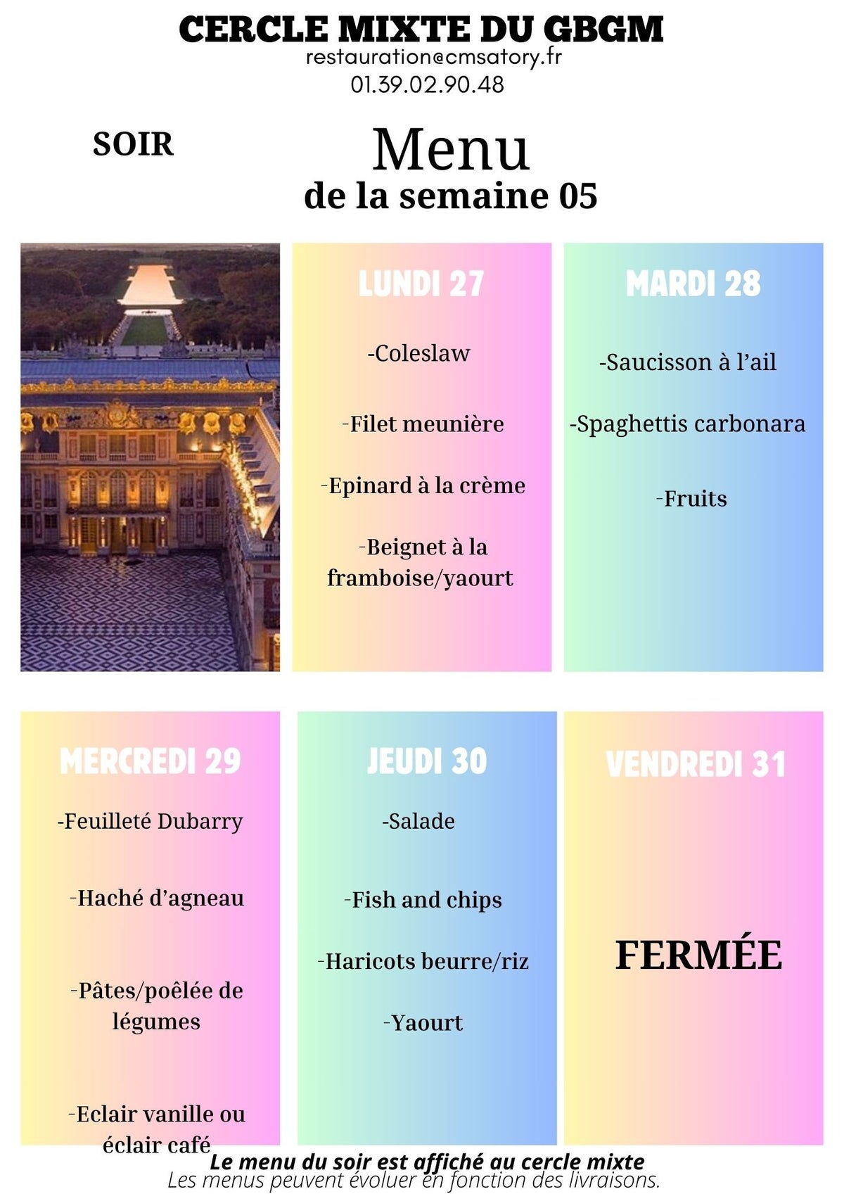 Self + Menu | Cercle mixte du GBGM