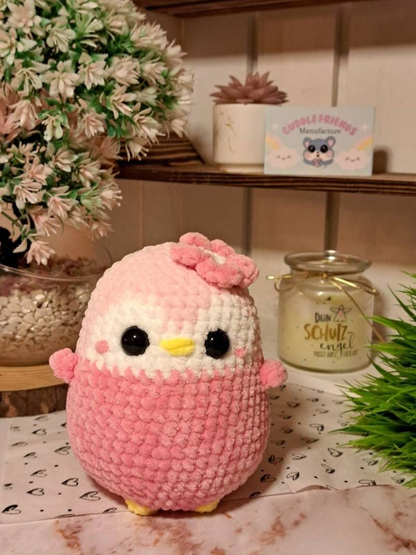 Sofortkauf - Gehäkelter Pinguin, niedliches Plüschtier, Babypinguin, Handgemachtes Amigurumi mit Liebe, Geschenk für Kinder und Erwachsene