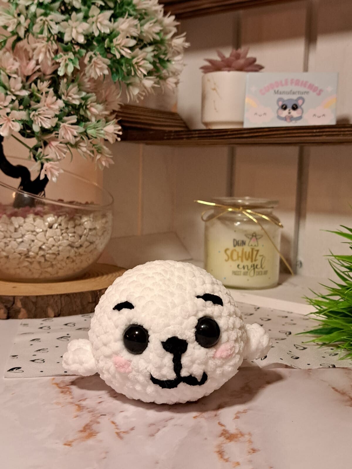 Gehäkelte Robbe, niedliches Plüschtier, Babyrobbe, Robbi , Handgemachtes Amigurumi mit Liebe, Geschenk für Kinder und Erwachsene