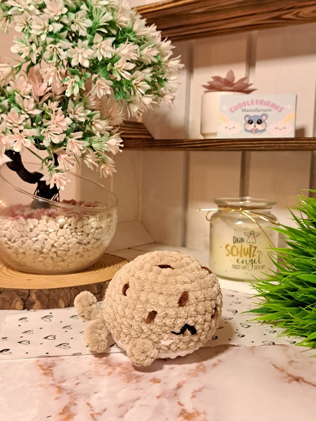 Sofortkauf - Gehäkelter Wal, niedliches Plüschtier, Babywal, Handgemachtes Amigurumi mit Liebe, Geschenk für Kinder und Erwachsene