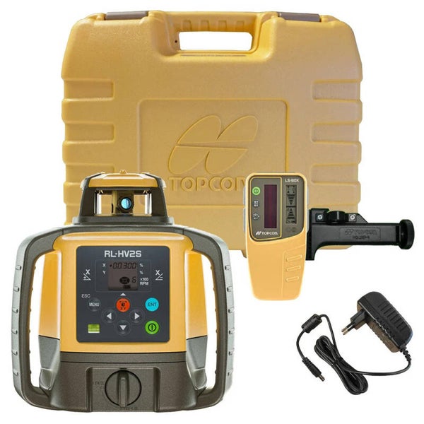 Topcon RL-HV2S bouwlaser incl. ontvanger LS-80X + Baakklem