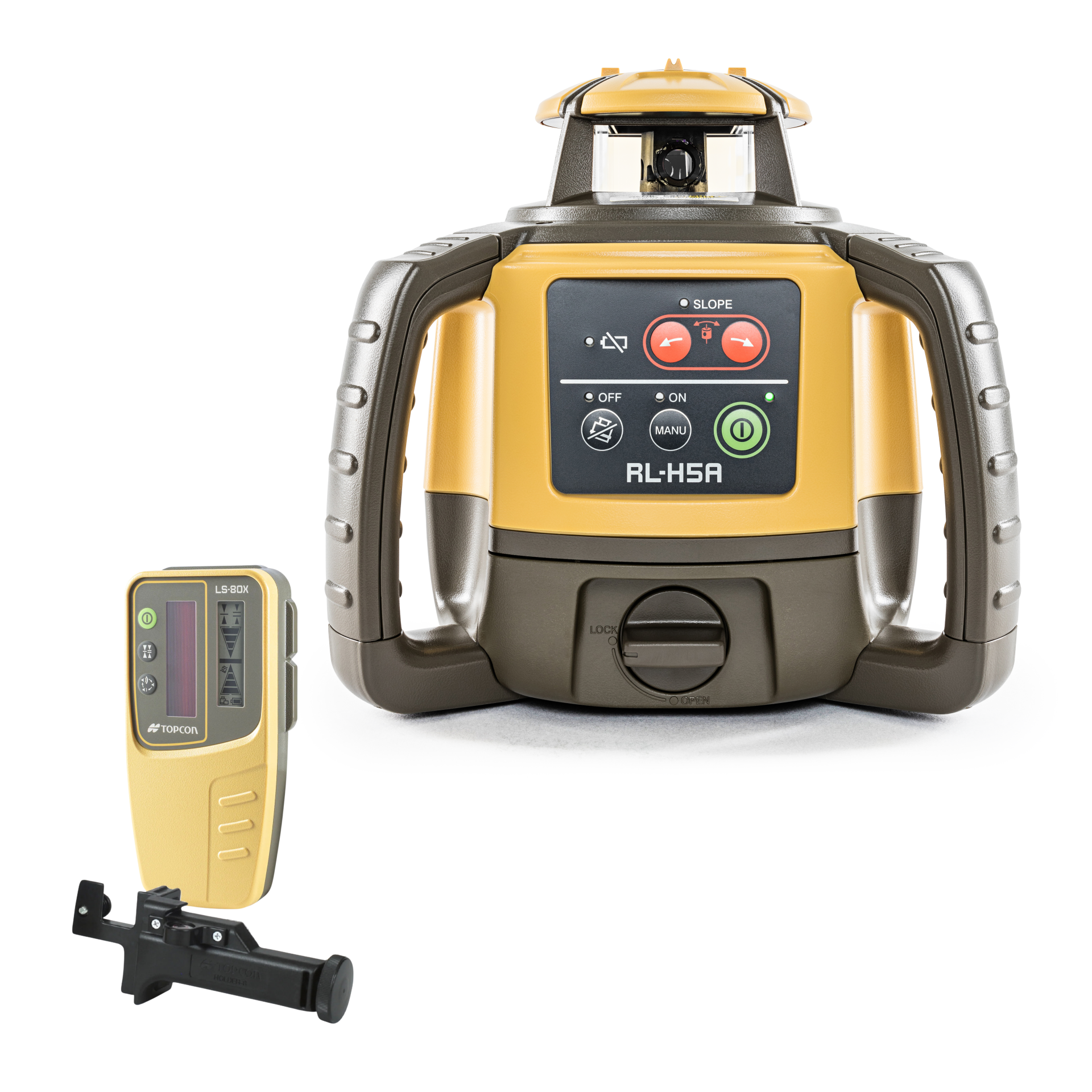 Topcon RL-H5A bouwlaser incl. ontvanger LS-80X + Baakklem