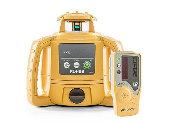 Topcon RL-H5B bouwlaser incl. ontvanger LS-80X + Baakklem