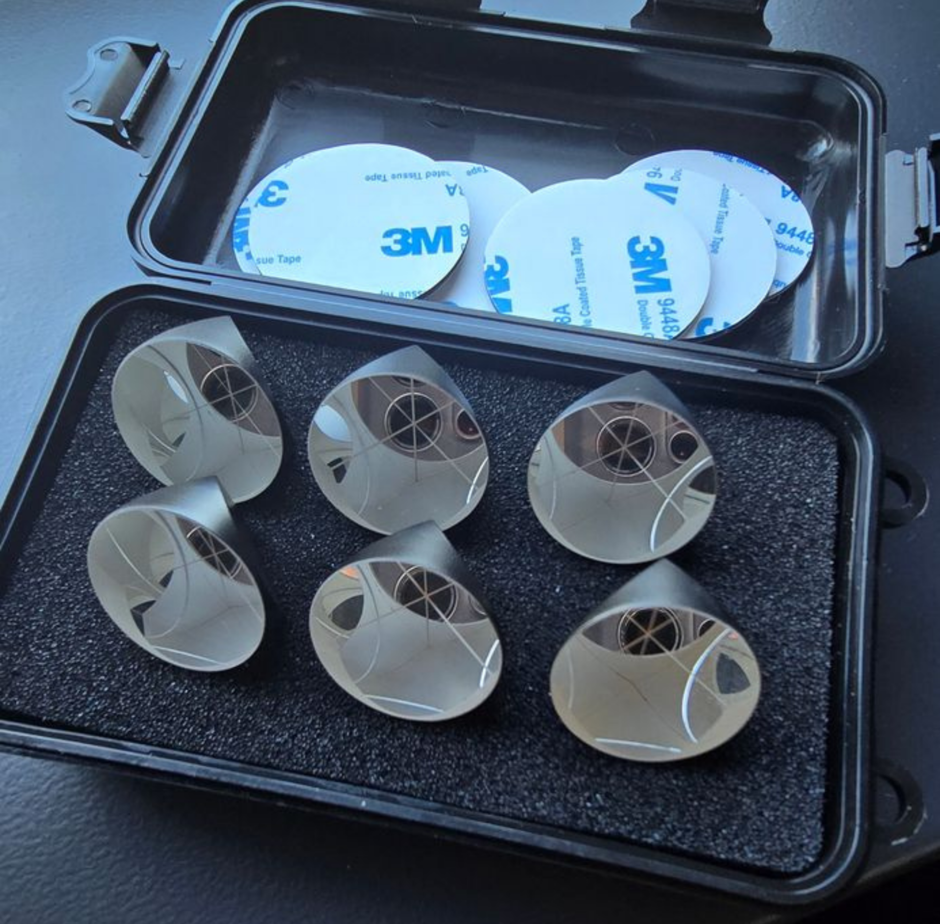 CornerCube prisma's 25.4 met kleefpads (set van 6)