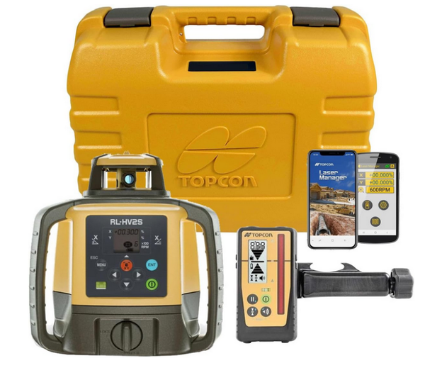 Topcon RL-HV2S bouwlaser incl. ontvanger LS-100D + Baakklem