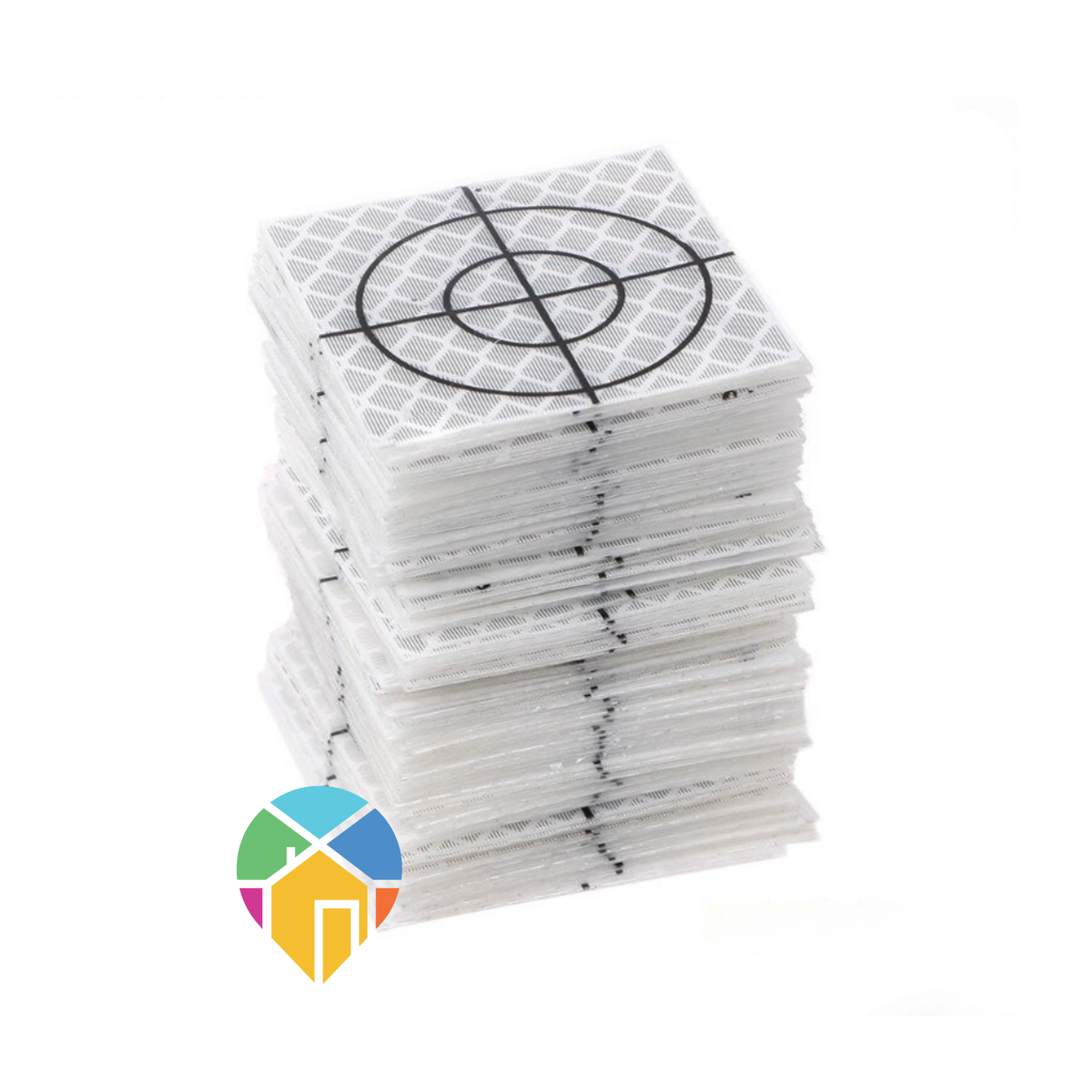 Meetstickers WIT 50x50mm