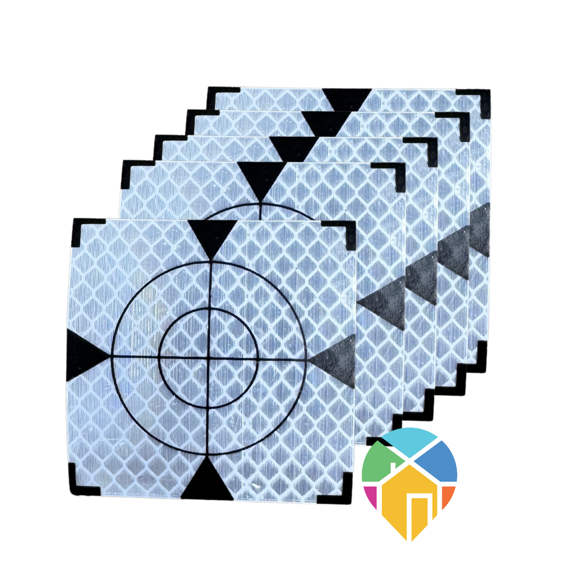 Meetstickers WIT/extra 40x40mm