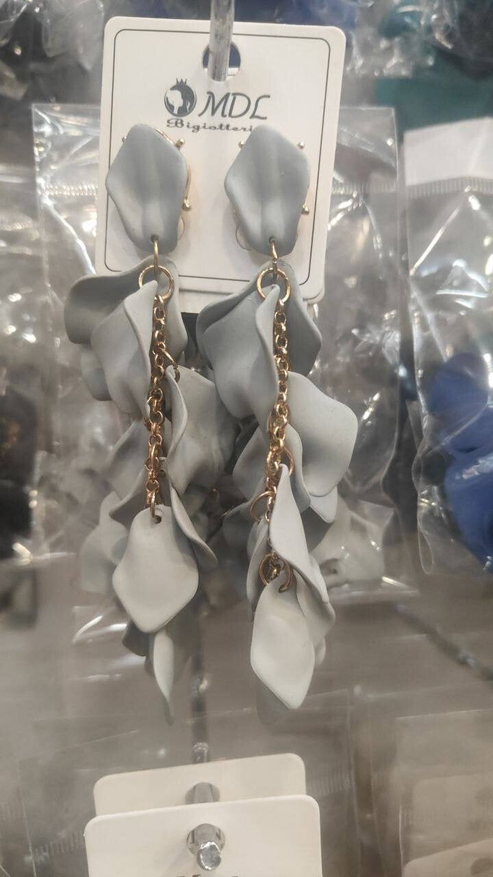 Orecchini pendenti anallergici - silver