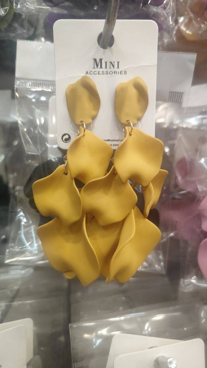 Orecchini pendenti anallergici - yellow