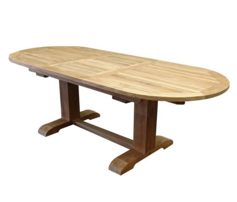 Nr 8. Beste tuintafel ovaal: Uitschuifbaar teak