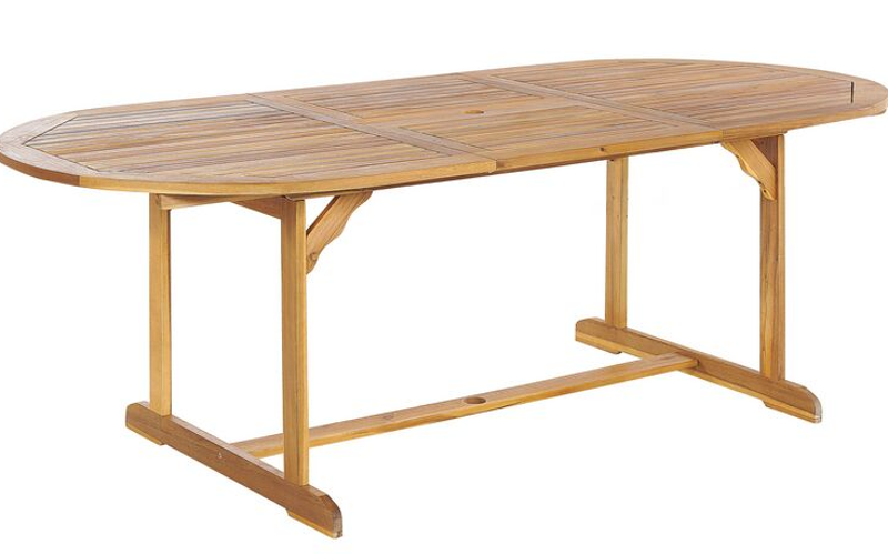 Tuintafel ovaal uitschuifbaar acaciahout