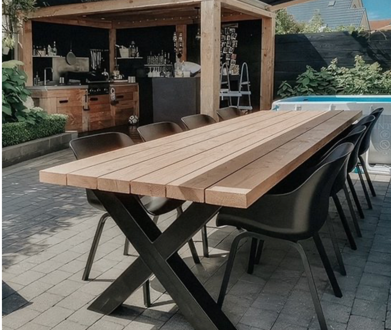 Ronde tuintafel voor 6 personen