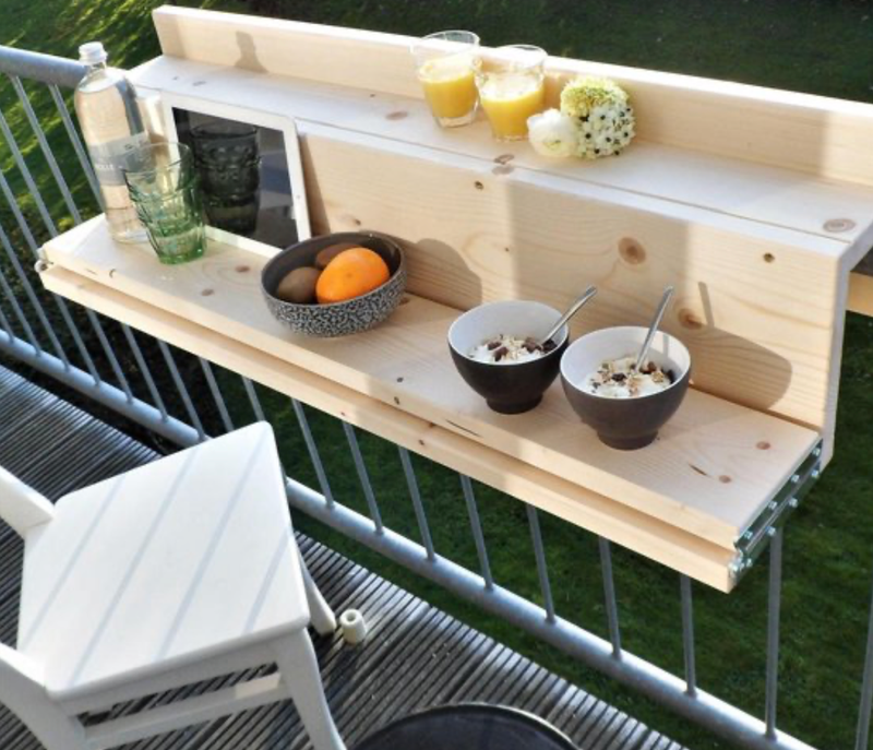 GoudmetHout Inklapbare Balkontafel