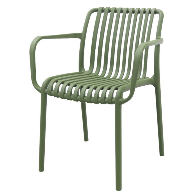 Stripe Stapelbare Tuinstoel - Mosgroen