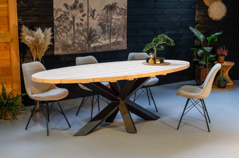 Nr 1. Ovale tuintafel Douglas