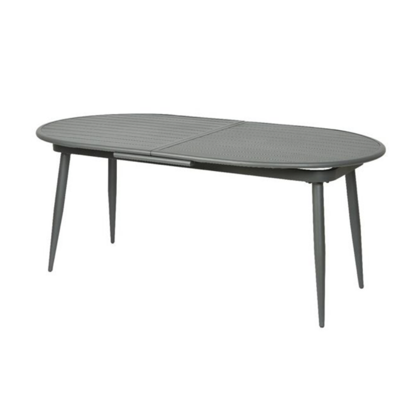 Nr 6. Tuintafel ovaal Antraciet uitschuifbaar