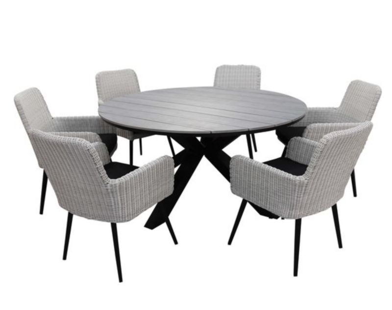 Houten tuintafel voor 6 personen Cyprus (SET)