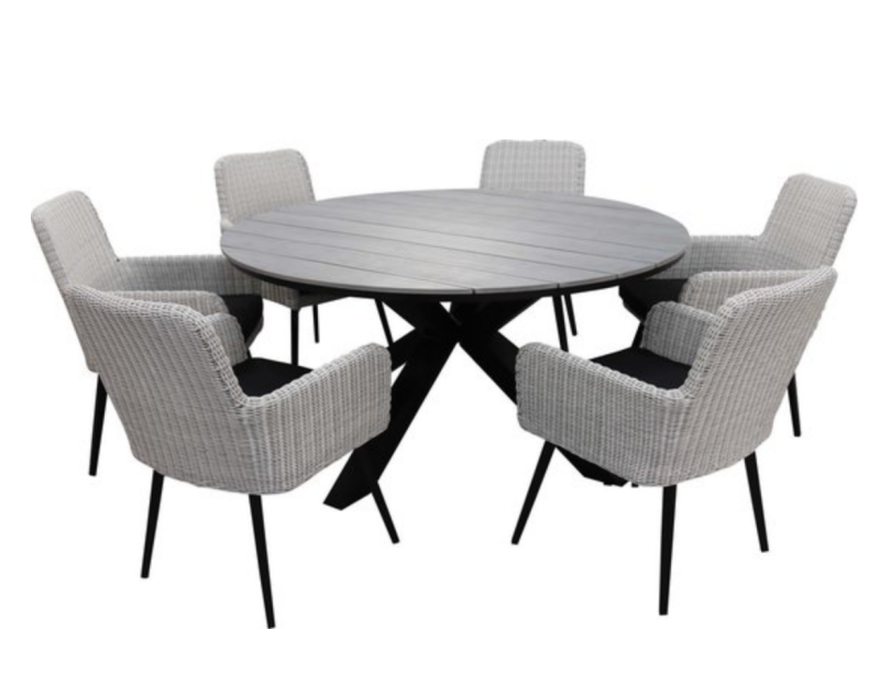 Houten tuintafel voor 6 personen Cyprus (SET)