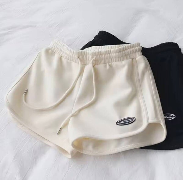 Pantalones cortos deportivos informales con cordón para mujer, pantalones cortos finos de cintura alta para Yoga, corte en A, sueltos, para correr, rectos