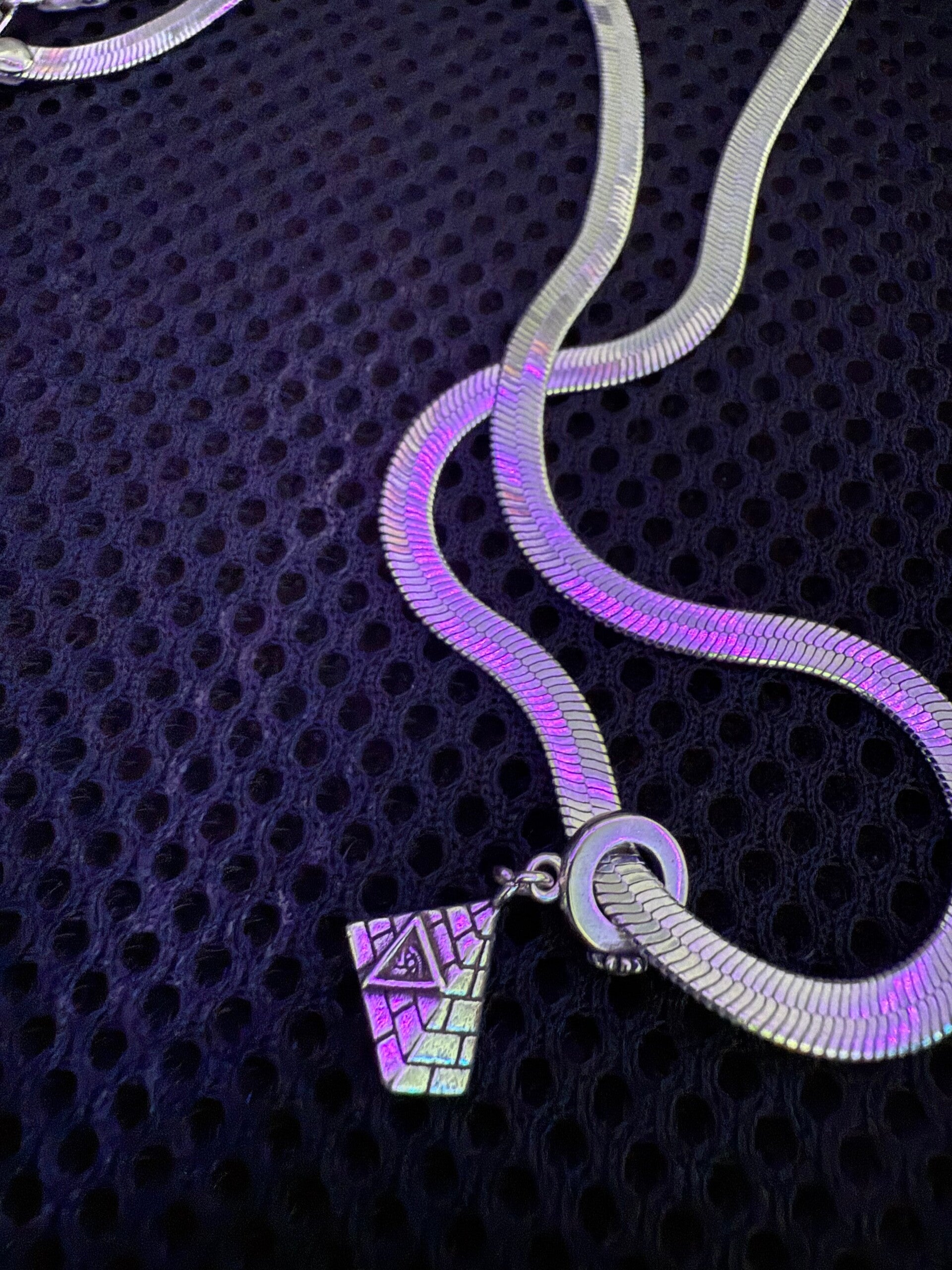 Cadena de Plata 925 ,pirámide de Egipto