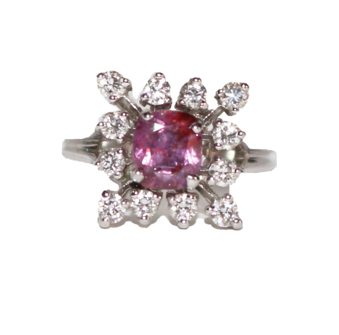 Bague rubis naturel diamants