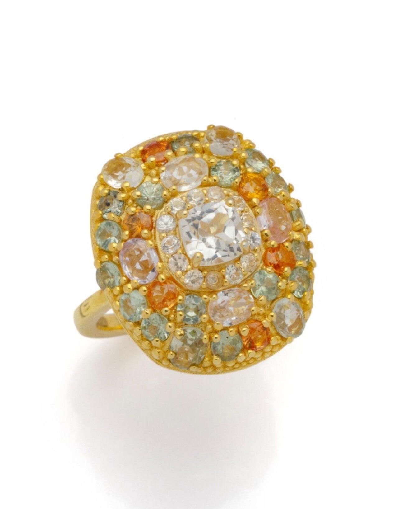 Bague en vermeil sertie de saphirs