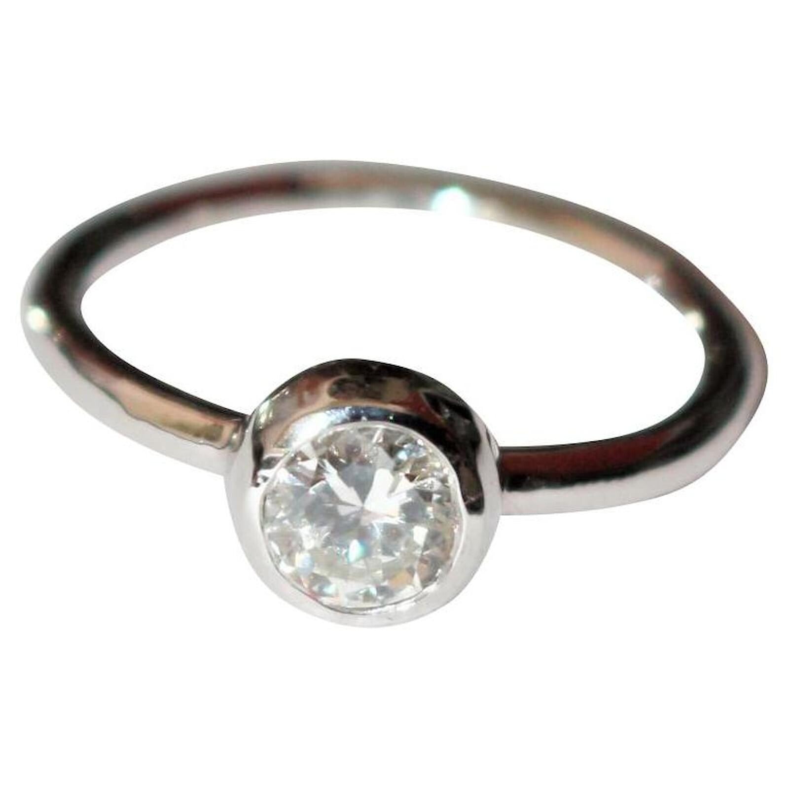 Bague Solitaire Avec Pli Certificat LFG