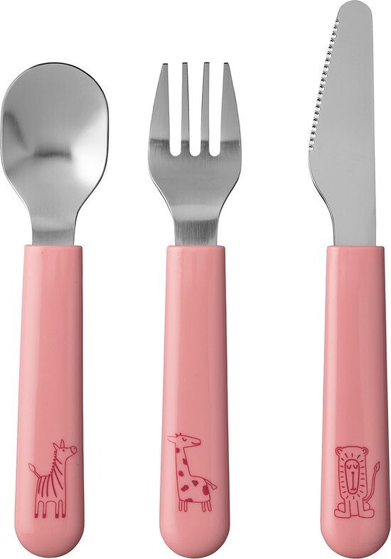 Jungle kinderbestekset (roze)