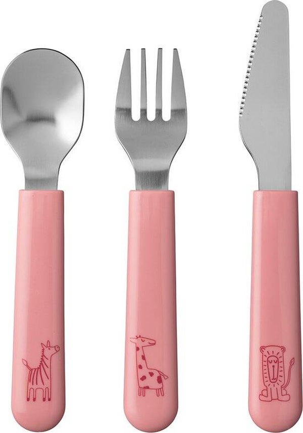 Jungle kinderbestekset (roze)