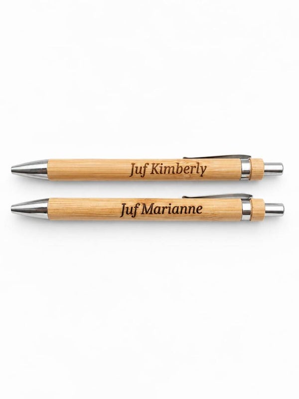Bamboe pen voor juf of meester