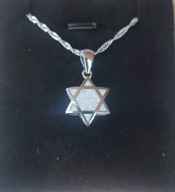 Pendente Stella Di David Con Opale