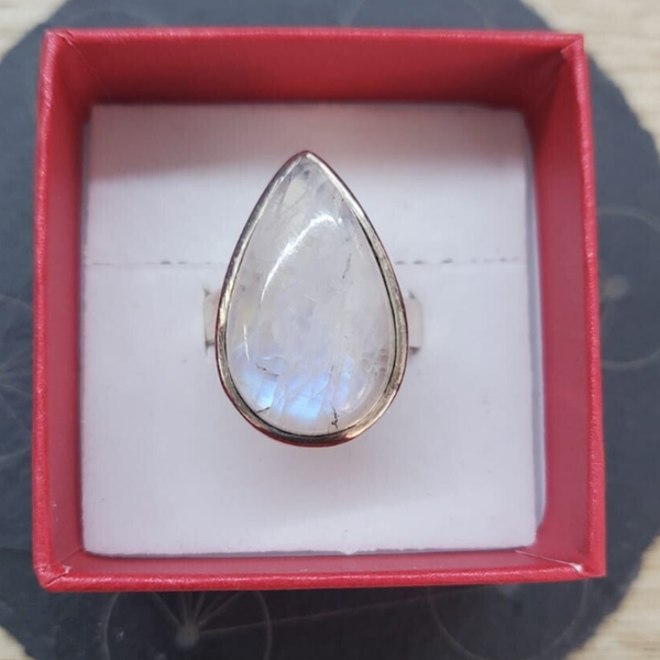 Anello argento 925  con Pietra di Luna