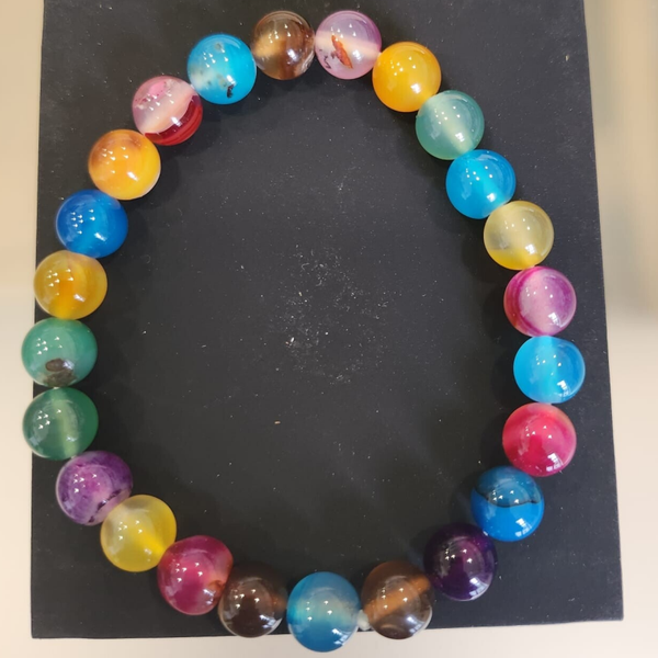 Bracciale in agata tinta