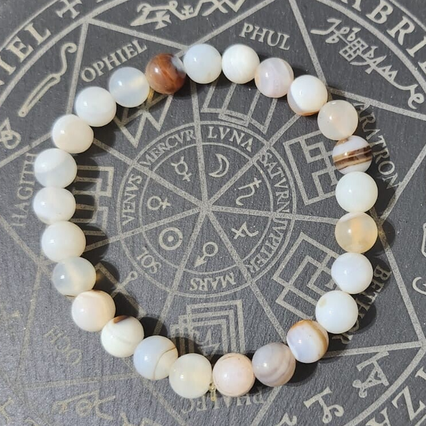 Bracciale in agata tinta