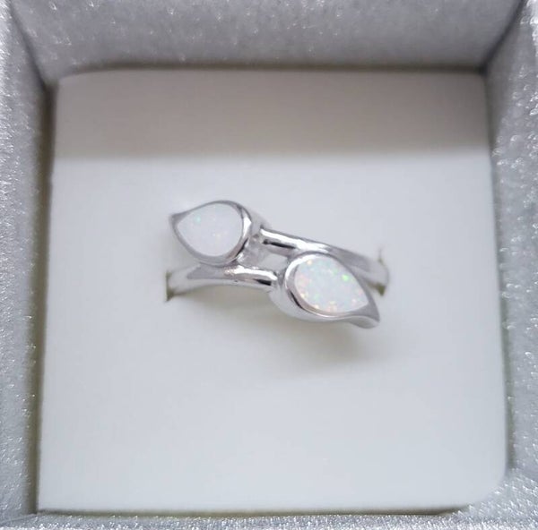 Anello In Argento 925 In Opale Arlecchino