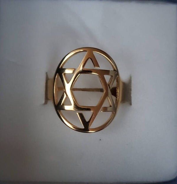 Anello In Acciaio Free Nichel Regolabile con Stella di David