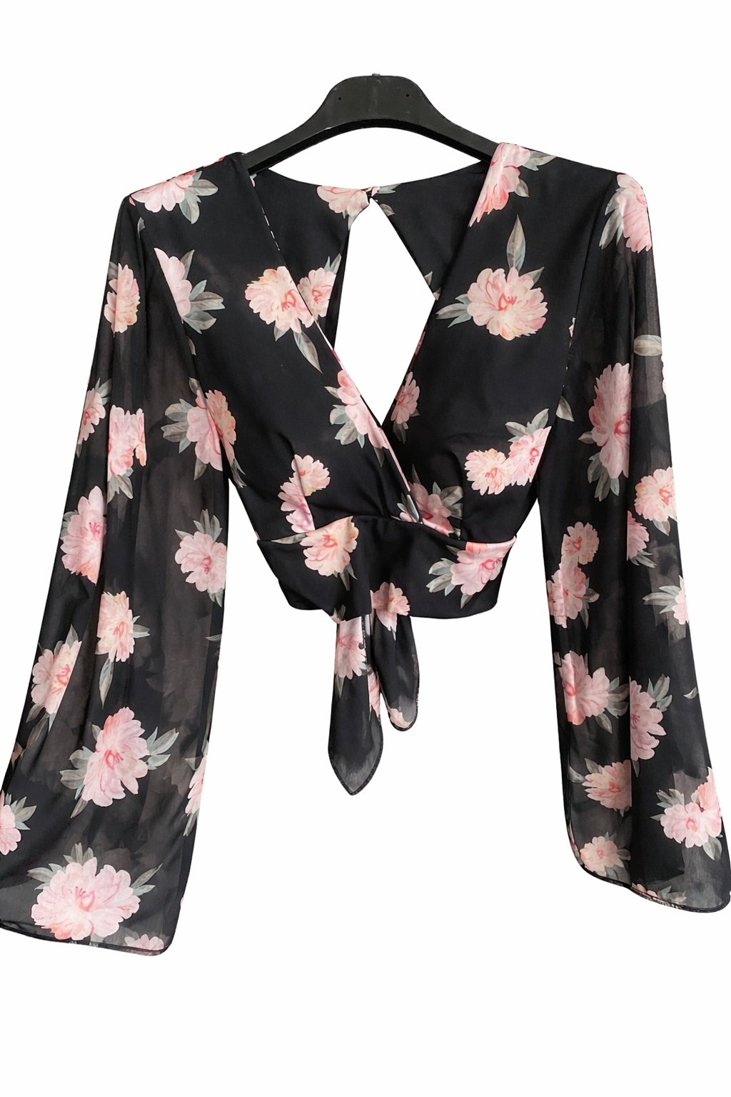 Blusa Floral Espalda Abierta