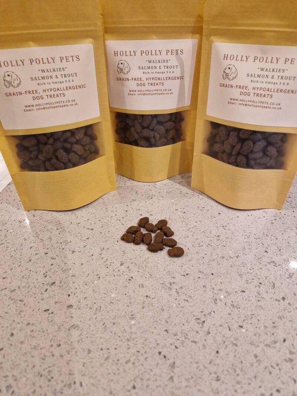 Walkies Salmon & Trout Bites - Grain-Free Dog Treats