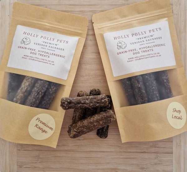 Premium Venison Sausages - Grain-Free Dog Treats