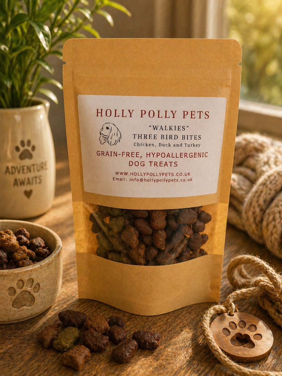 Walkies: Three Bird Bites - Grain Free Dog Treats