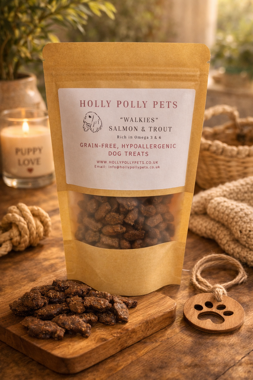 Walkies Salmon & Trout Bites - Grain-Free Dog Treats