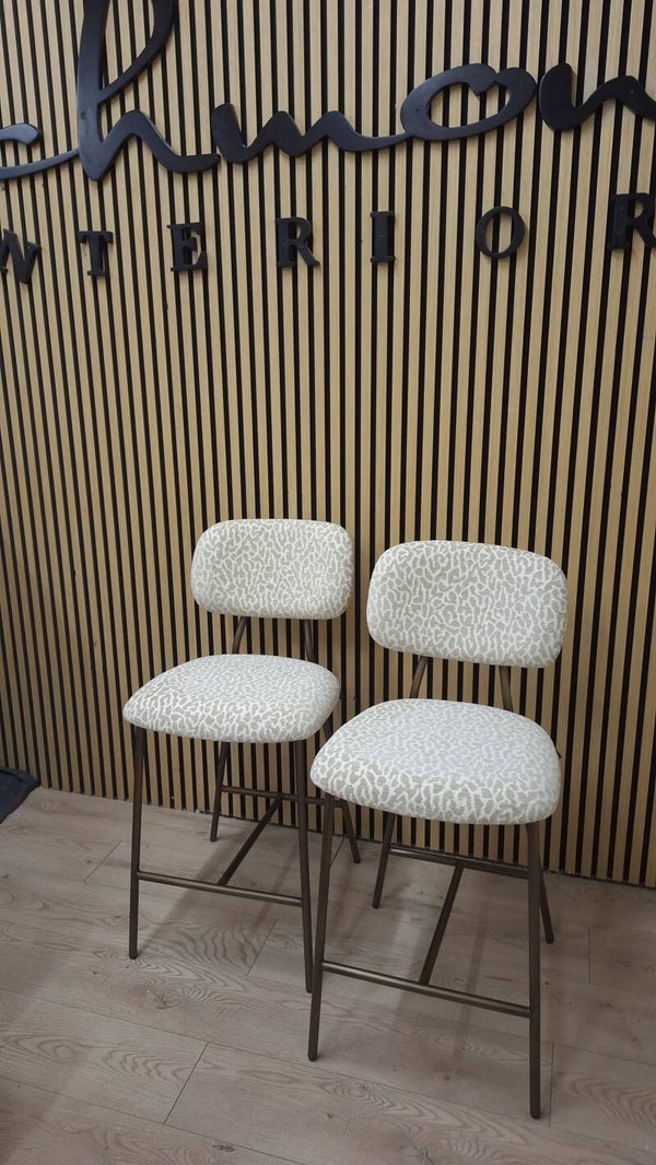 Counterstoelen set 2 model Xenia Beige Leopard