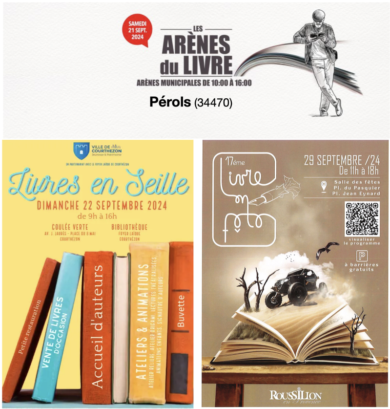 Rendez-vous littéraires avec les écrits-vents du sud septembre 2024