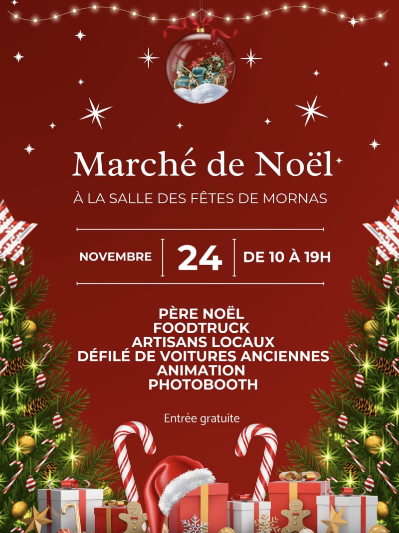 affiche marché de Noel de Mornas
