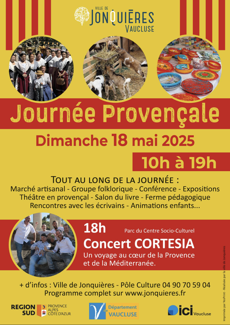 Affiche journée provencale jonquières - auteurs 