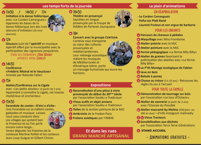 Programme écrivains jonquières